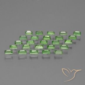 Tsavorite Garnet Gemstones in 3.1 x 1.8 mm Size for Sale, Tsavorite Garnet Stones in Lively Green Color