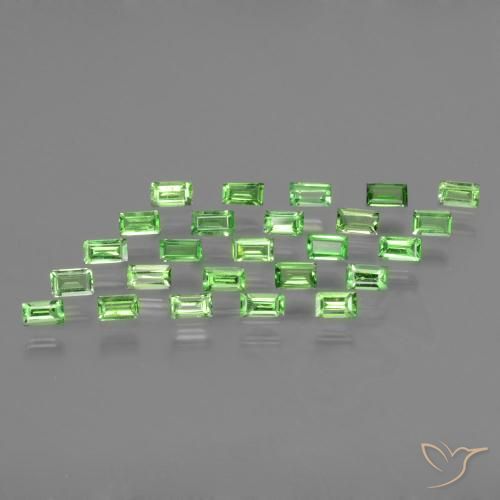1.62ctw Natural Lively Green Tsavorite Garnet, Baguette, VS