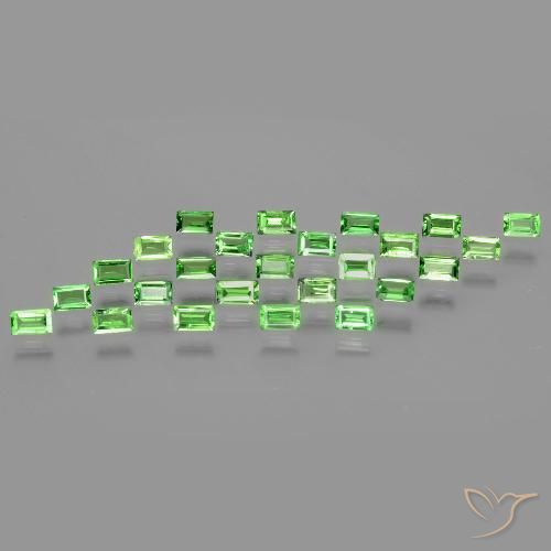 1.99ctw Natural Lively Green Tsavorite Garnet, Baguette, VS