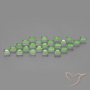 Tsavorite Garnet Gemstones in 3 x 2 mm (calibrated) Size for Sale, Tsavorite Garnet Stones in Lively Green Color