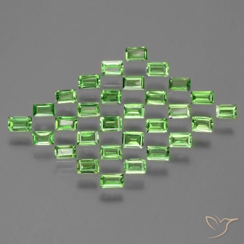 1.89ctw Natural Lively Green Tsavorite Garnet, Baguette, VS