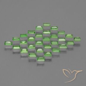 Tsavorite Garnet Gemstones in 3 x 1.9 mm Size for Sale, Tsavorite Garnet Stones in Lively Green Color