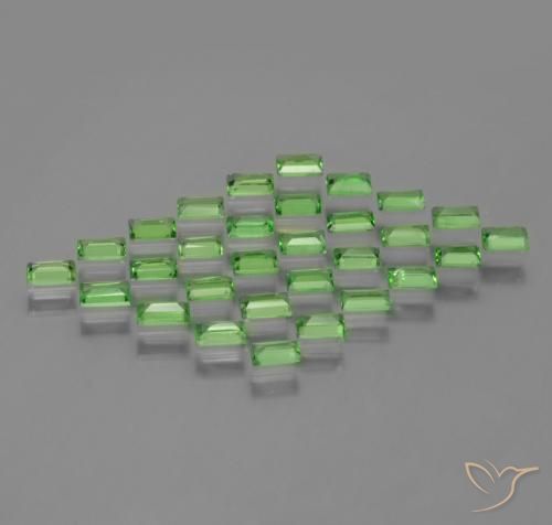 Tsavorite Garnet Gemstones in 2.9 x 1.9 mm Size for Sale, Tsavorite Garnet Stones in Lively Green Color