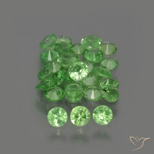 2.51 ct Diamond Cut Tsavorite Garnet, 2.7 mm From Tanzania, Photo A