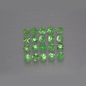Vert éclatant Grenat Tsavorite gemme - 0.1ct Diamant de coupe (ID: 399787)