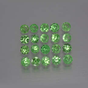 1.61 ctw Green Tsavorite Garnet Stones, Natural Tsavorite Garnet in Diamond-Cut Shape for Sale