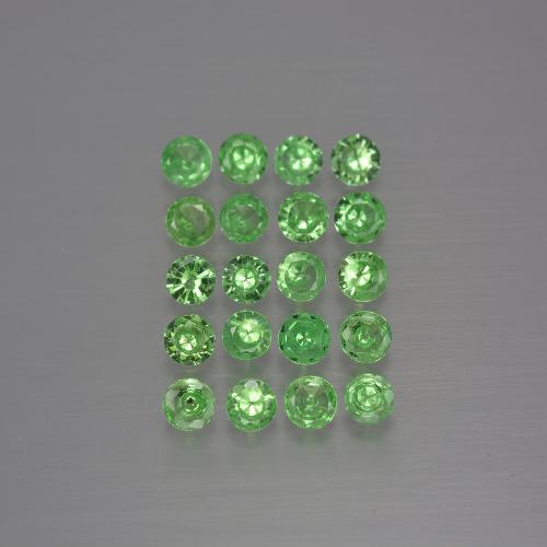 Lebendiges grün Tsavorit / Tsavolith Edelstein - 0.1ct Diamanten-Schliff (ID: 399788)