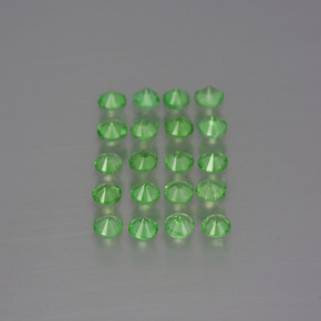 Tsavorite Garnet Gemstones in 2.8 mm (calibrated) Size for Sale, Tsavorite Garnet Stones in Lively Green Color