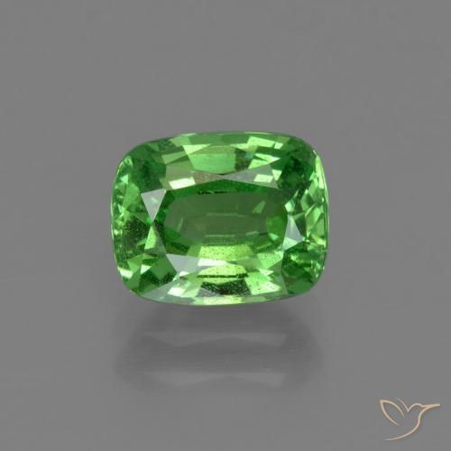 1.78 ct Cushion Cut Tsavorite Garnet, 7.7 x 6.1 mm From Tanzania, Photo A