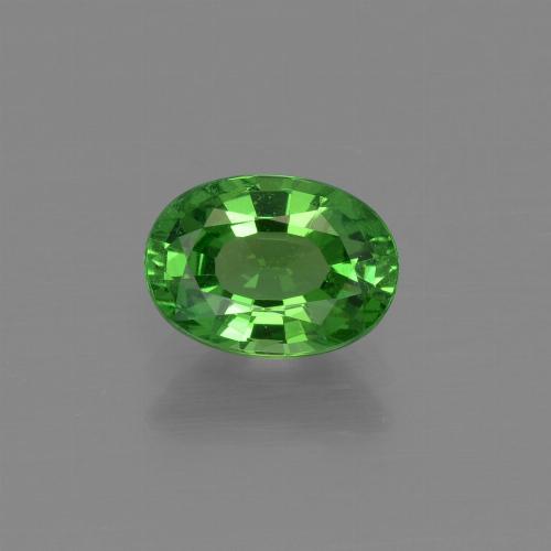 Grenat Tsavorite Vert oval facet 7,5 x 5,3mm de Tanzanie, poids de 1,11 ct, pierre gemme naturelle Non traité de pureté VS, 1 pièce Grenat Tsavorite, couleur : Vert clair, dureté de Mohs de 6.5 à 7.5 convient aux bijoux de tous les jours, pierre de sagesse, Photo A