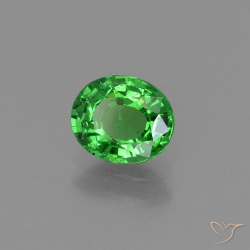 1.00 ct Green Tsavorite Garnet Stone, Natural Tsavorite Garnet in Oval Facet Shape for Sale