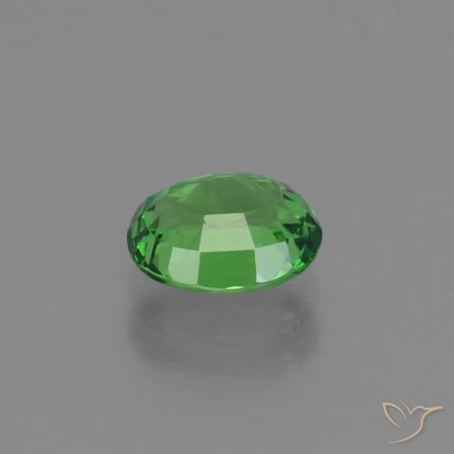 Tsavorite Garnet Gemstone in 7 x 5.8 mm Size for Sale, Tsavorite Garnet Stone in Bright Green Color