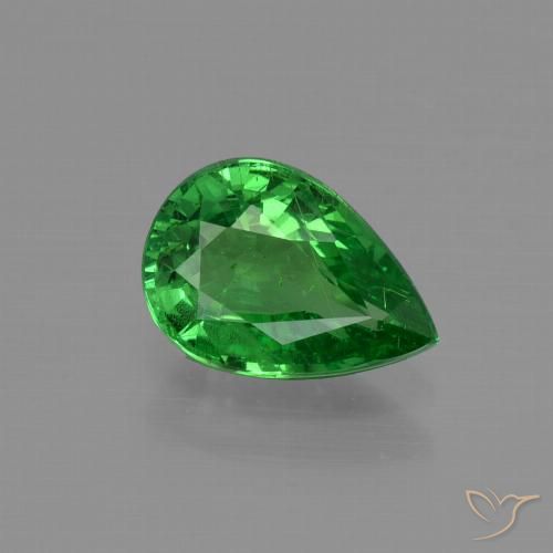 1.09 ct Pear Cut Tsavorite Garnet, 7.8 x 5.4 mm From Tanzania, Photo A