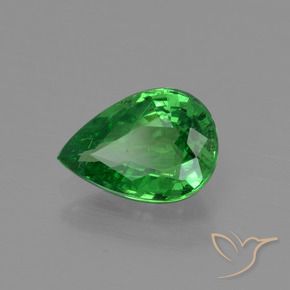 1.09 ct Green Tsavorite Garnet Stone, Natural Tsavorite Garnet in Pear Facet Shape for Sale