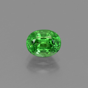 エレクトリックグリーン ツァボライトガーネット 宝石 - 1ct オーバル ファセット (ID: 415392)