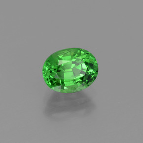 1.01 ct Green Tsavorite Garnet Stone, Natural Tsavorite Garnet in Oval Facet Shape for Sale