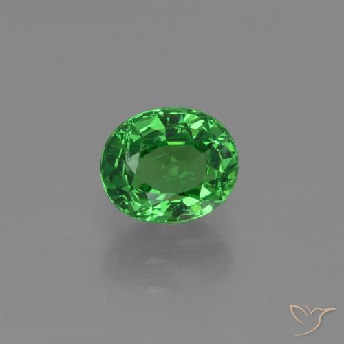1.18 ct Oval Cut Tsavorite Garnet, 6.5 x 5.5 mm From Tanzania, Photo A