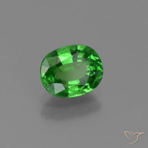 1.10 ct Green Tsavorite Garnet Stone, Natural Tsavorite Garnet in Oval Facet Shape for Sale