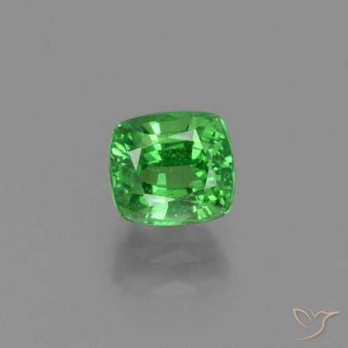 1.18 ct Cushion Cut Tsavorite Garnet, 5.8 x 5.3 mm From Tanzania, Photo A
