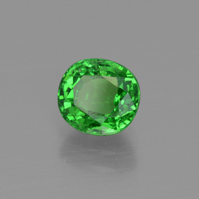 1.51 ct Green Tsavorite Garnet Stone, Natural Tsavorite Garnet in Oval Facet Shape for Sale