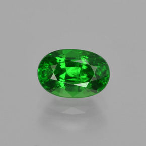 1.15 ct Green Tsavorite Garnet Gemstone, Tsavorite Garnet Gem in Oval Facet Shape for Sale.