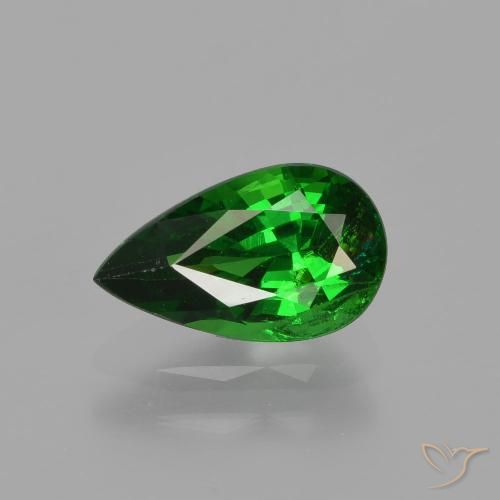 1.18 ct Pear Cut Tsavorite Garnet, 8.8 x 5.2 mm From Tanzania, Photo A