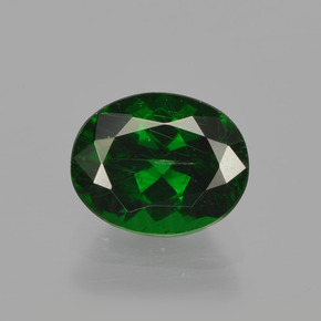Темно-зеленый Гранат Цаворит Камень - 1.5ct Фасетный Овал (ID: 415737)