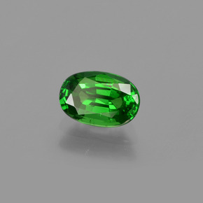 1.02 ct Green Tsavorite Garnet Stone, Natural Tsavorite Garnet in Oval Facet Shape for Sale