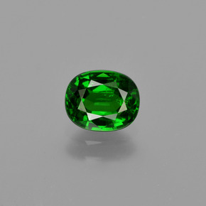 Темно-зеленый Гранат Цаворит Камень - 1ct Фасетный Овал (ID: 415755)