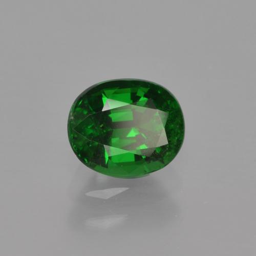 0.96 ct Green Tsavorite Garnet Stone, Natural Tsavorite Garnet in Oval Facet Shape for Sale