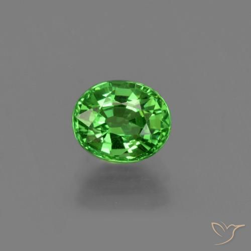 1.04 ct Oval Cut Tsavorite Garnet, 6.4 x 5.3 mm From Tanzania, Photo A