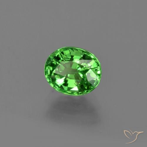 1.04 ct Green Tsavorite Garnet Stone, Natural Tsavorite Garnet in Oval Facet Shape for Sale