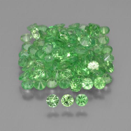 Ярко-зеленый Гранат Цаворит Камень - 0.1ct Бриллиантовая Огранка (ID: 451553)