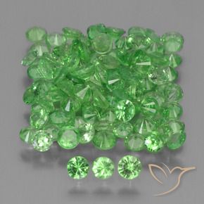 5.26 ctw Green Tsavorite Garnet Stones, Natural Tsavorite Garnet in Diamond-Cut Shape for Sale