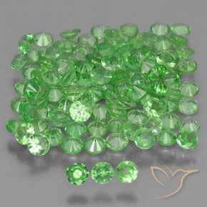 4.66 ctw Green Tsavorite Garnet Stones, Natural Tsavorite Garnet in Diamond-Cut Shape for Sale
