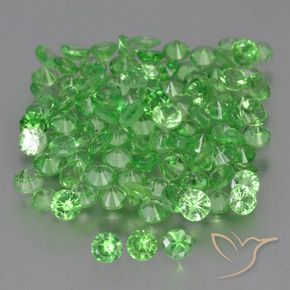 4.75 ctw Green Tsavorite Garnet Stones, Natural Tsavorite Garnet in Diamond-Cut Shape for Sale
