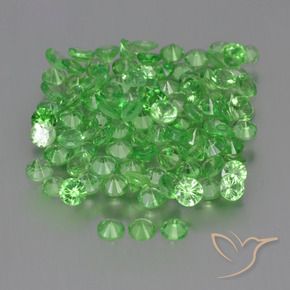 Tsavorite Garnet Gemstones in 2.2 mm Size for Sale, Tsavorite Garnet Stones in Lively Green Color