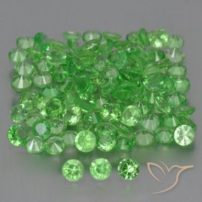 4.76 ctw Green Tsavorite Garnet Stones, Natural Tsavorite Garnet in Diamond-Cut Shape for Sale