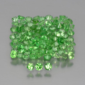 3.74 ctw Green Tsavorite Garnet Stones, Natural Tsavorite Garnet in Diamond-Cut Shape for Sale