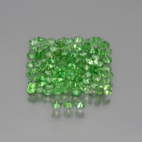 Tsavorite Garnet Gemstones in 2 mm (calibrated) Size for Sale, Tsavorite Garnet Stones in Lively Green Color