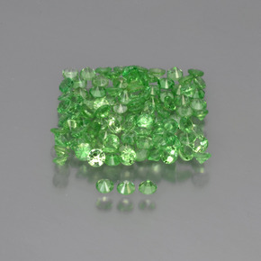 Tsavorite Garnet Gemstones in 2 mm (calibrated) Size for Sale, Tsavorite Garnet Stones in Lively Green Color