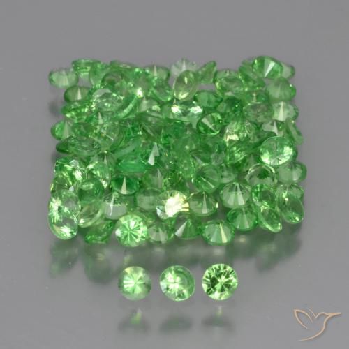 4.91 ctw Green Tsavorite Garnet Stones, Natural Tsavorite Garnet in Diamond-Cut Shape for Sale