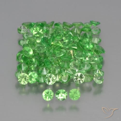 3.98 ctw Green Tsavorite Garnet Stones, Natural Tsavorite Garnet in Diamond-Cut Shape for Sale