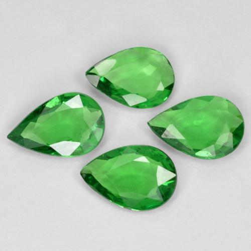 1.21 ctw Green Tsavorite Garnet Stones, Natural Tsavorite Garnet in Pear Facet Shape for Sale