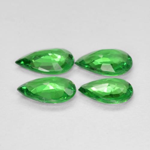 Tsavorite Garnet Gemstones in 6 x 4 mm (calibrated) Size for Sale, Tsavorite Garnet Stones in Medium Green Color