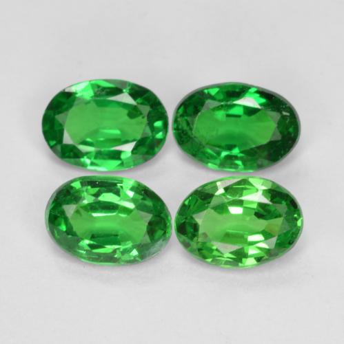 Intense Green Гранат Цаворит Камень - 0.4ct Фасетный Овал (ID: 468924)
