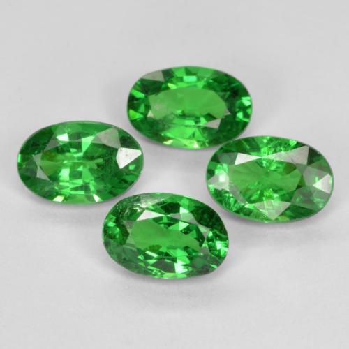 1.95 ctw Green Tsavorite Garnet Stones, Natural Tsavorite Garnet in Oval Facet Shape for Sale