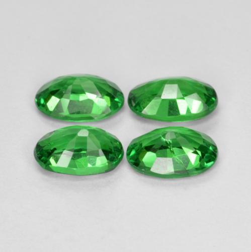 Tsavorite Garnet Gemstones in 5.8 x 3.9 mm Size for Sale, Tsavorite Garnet Stones in Intense Green Color