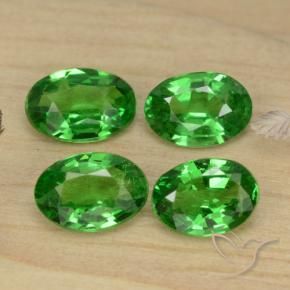 1.65 ctw Green Tsavorite Garnet Stones, Natural Tsavorite Garnet in Oval Facet Shape for Sale