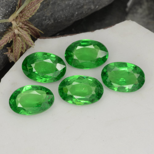 Bright Green Tsavorite Garnet Gem - 0.4ct Oval Facet (ID: 468929)